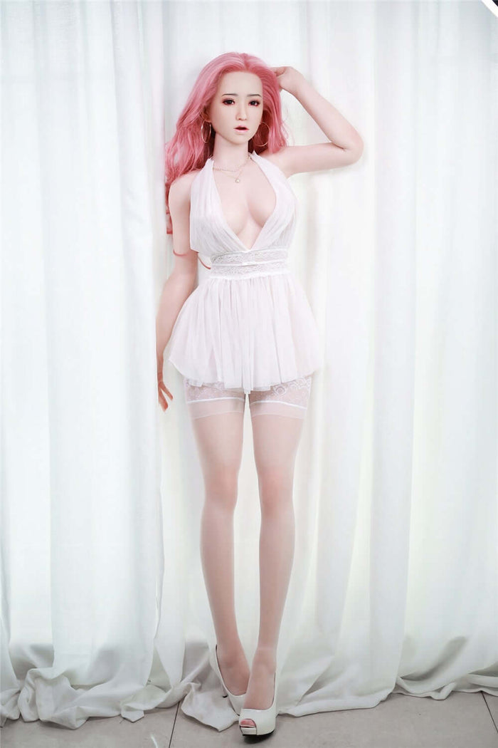 Wendy - Weiße Haut JY Doll 163cm Japanische Stil Silikon Sexpuppe mit rosa Haaren
